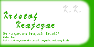 kristof krajczar business card