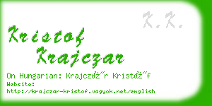 kristof krajczar business card